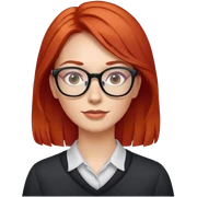 Woman with red hair wearing glasses sticker