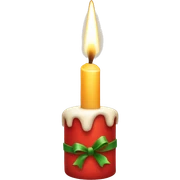christmas candle sticker