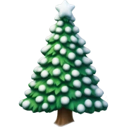 Christmas tree with snow on it sticker