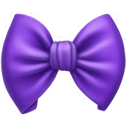 Purple bow sticker
