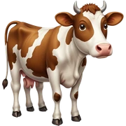 Cow showing sticker