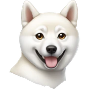 White Shiba sticker
