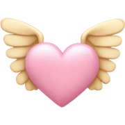 Baby pink heart with wings sticker