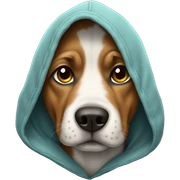 dog wearing a hoodie sticker