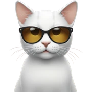 Cat with sunglasses sticker