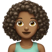 Curly brunette girl sticker