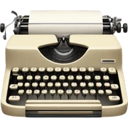 vintage creamy typewriter sticker