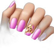 Barbie nails sticker