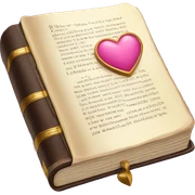 Bible with a heart-shaped bookmark, pink and gold details sticker