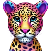 lisa frank rainbow leopard sticker