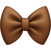 brown bow  sticker