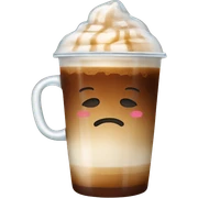 Starbuck ice coffee with ice cubes sticker