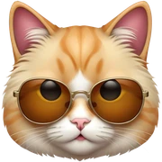 Cat with sunglasses sticker