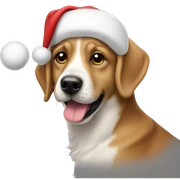 weihnachten hund sticker