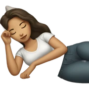 Brunette girl sleeping sticker