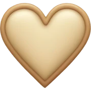 Beige heart sticker