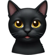 Black cat sticker