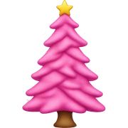 Pink Christmas tree sticker
