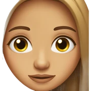 Tan girl, hazel eyes, long straight brown hair sticker