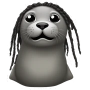 Seal with dreads sticker
