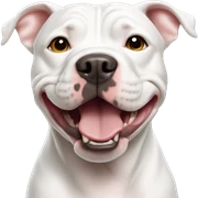 White pitbull sticker