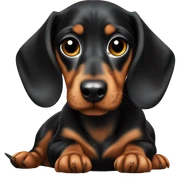 Mini Dachshund black and tan  sticker