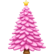 Pink Christmas tree sticker