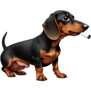 Dachshund smoking  sticker