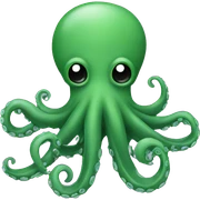 Green octopus  sticker
