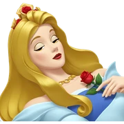 blonde princess with red rose sticker