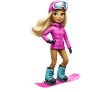 Barbie snowboarding sticker