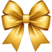 Gold bow sticker