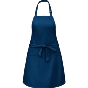 Realistic navy blue kitchen apron. sticker