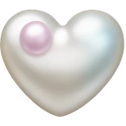 pearl heart sticker