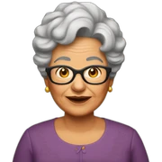 Abuela morena sin lentes sticker