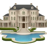 wide luxurious mansion sticker