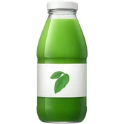 Bottled green juice sticker