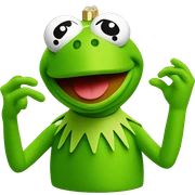 Kermit the frog ornament  sticker
