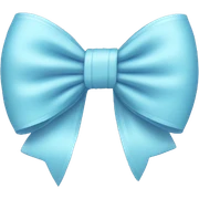 Pastel blue bow sticker