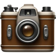 Brown vintage camera sticker