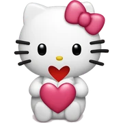 hello kitty with heart sticker