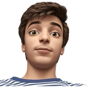 portrait of a brown haired boy sticker