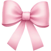 light pink ribbon bow sticker