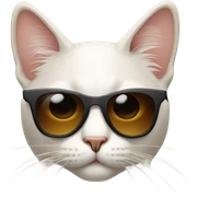 Cat with sunglasses sticker