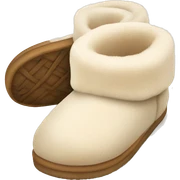 cream ugg slippers sticker