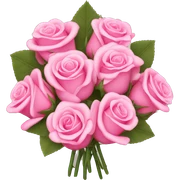 coquette bouquet of pink roses sticker