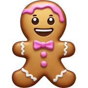 pink and gold gingerbread sticker