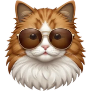 Cat with sunglasses sticker