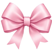 light pink ribbon bow sticker