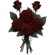 Bouquet of dark red roses gothic sticker